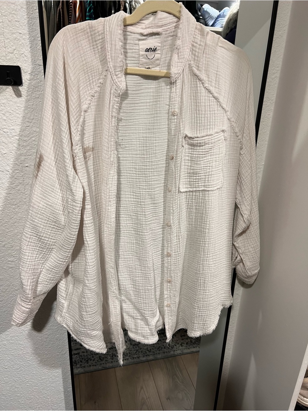 aerie Gauze Button-Down Shirt